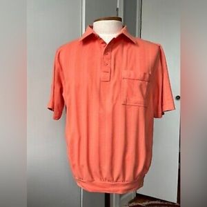TROPI COOL ORANGE SHORT SLEEVE T SHIRT POLO MENS TL L38-1